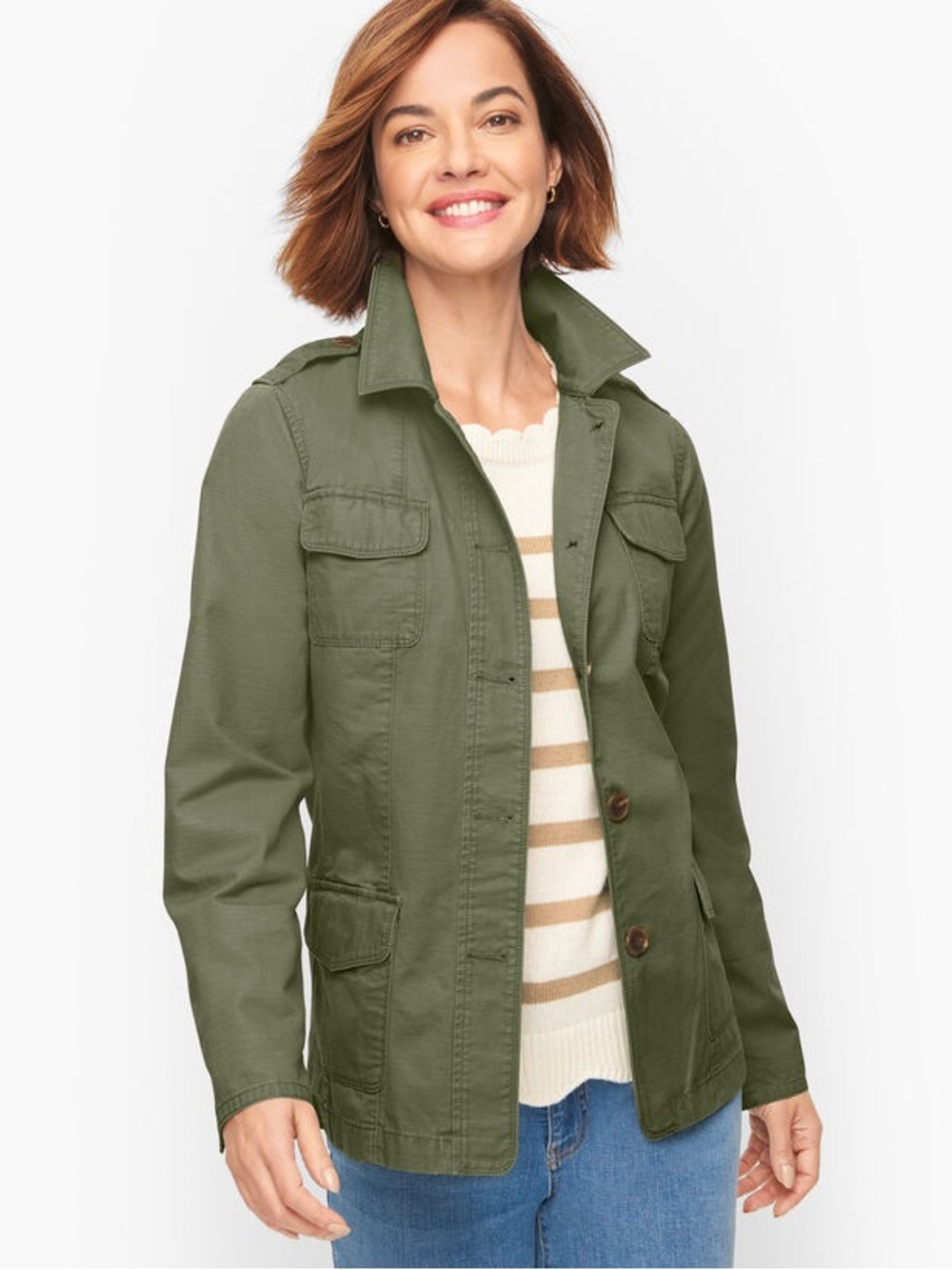Talbots Montauk Twill utility field jacket